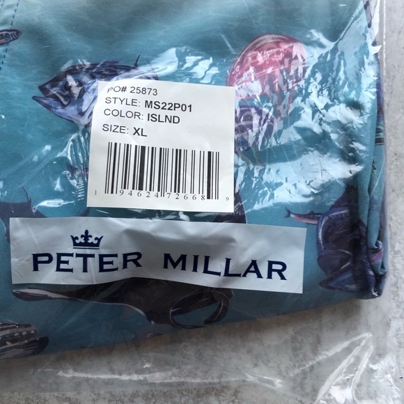 Peter Millar Mens Seaside Ocean Traffic Swim Trunks Size XL - Picture 6 of 15